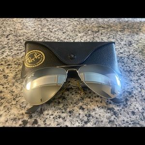 RayBan Aviators Mirrored Silver
